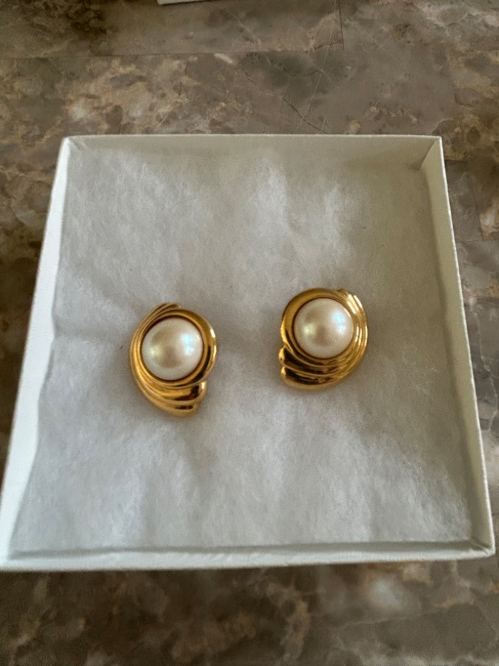Vintage Monet Gold Tone Earrings